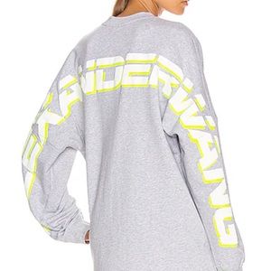 ALEXANDER WANG long sleeve logo sweatshirt in heather grey